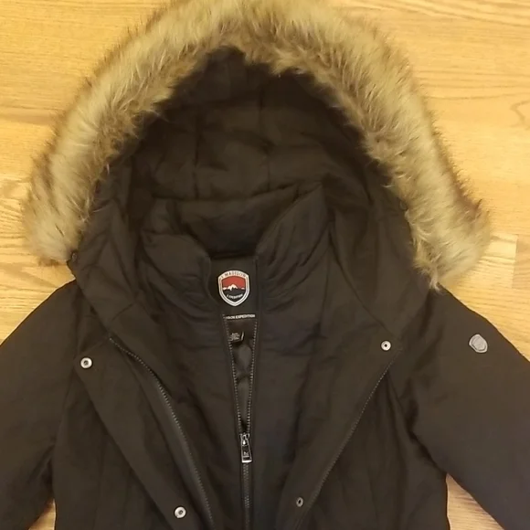 Madison Black Ski Jacket with Faux Fur Hood - Picture 6 of 15